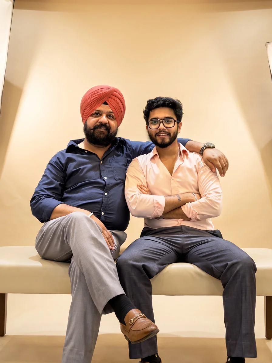 Manvinder Singh and Ranveer Singh, the father and son who run Applicare
